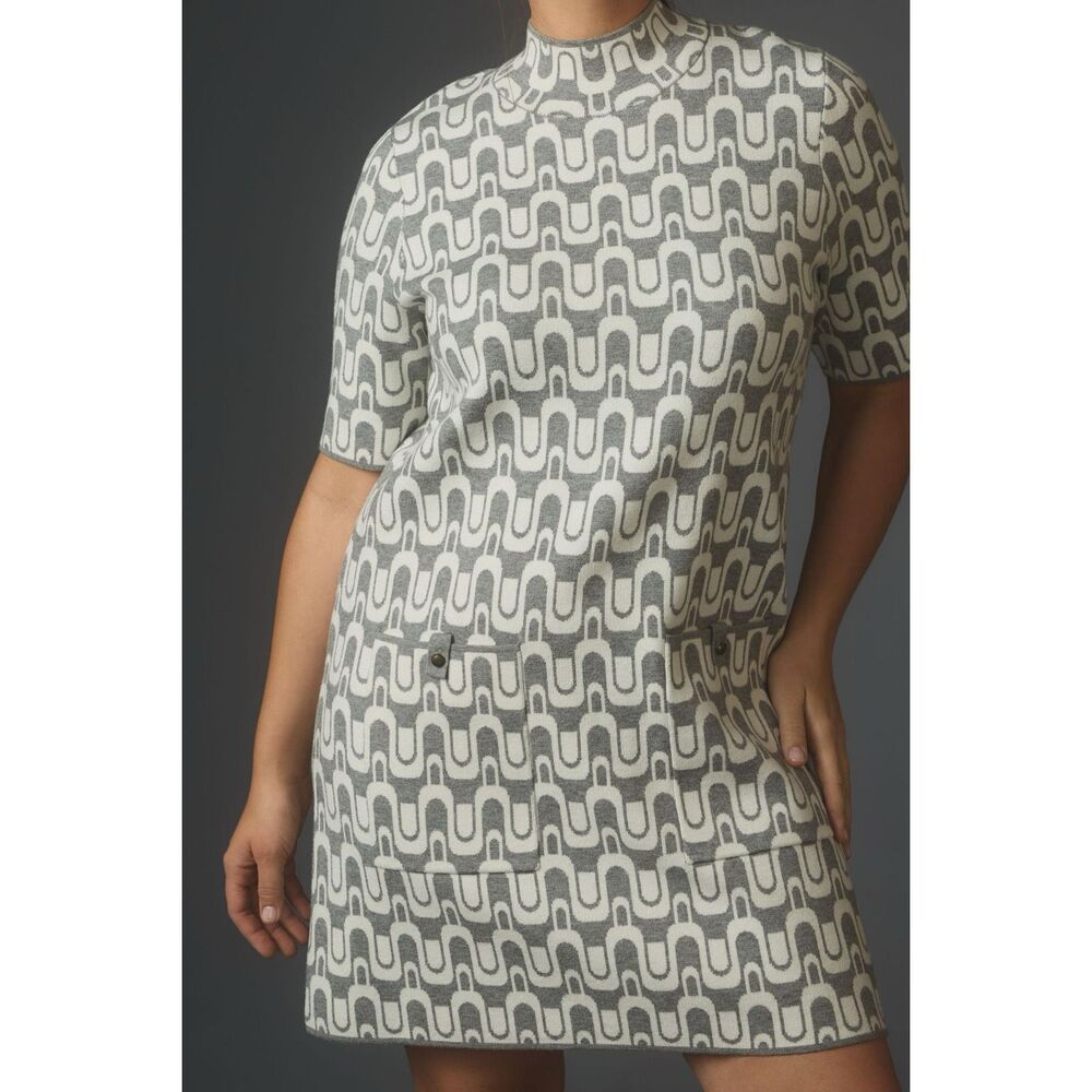 Anthropologie/Maeve The Annalise Mock-Neck Mini Sweater Dress - Picture 2 of 10